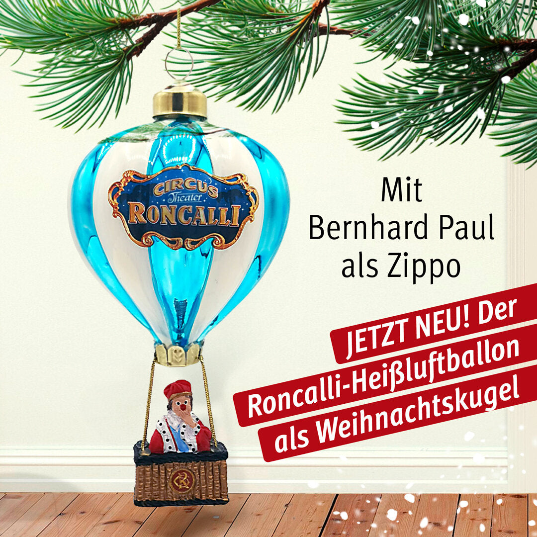 Weihnachtskugel Roncalli`s Heißluftballon