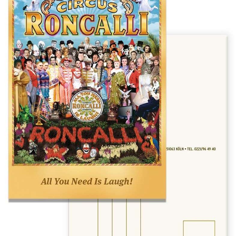 Postkarte: All you need is laugh