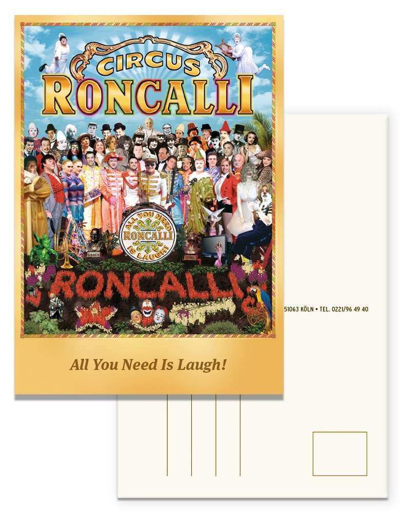 Postkarte: All you need is laugh