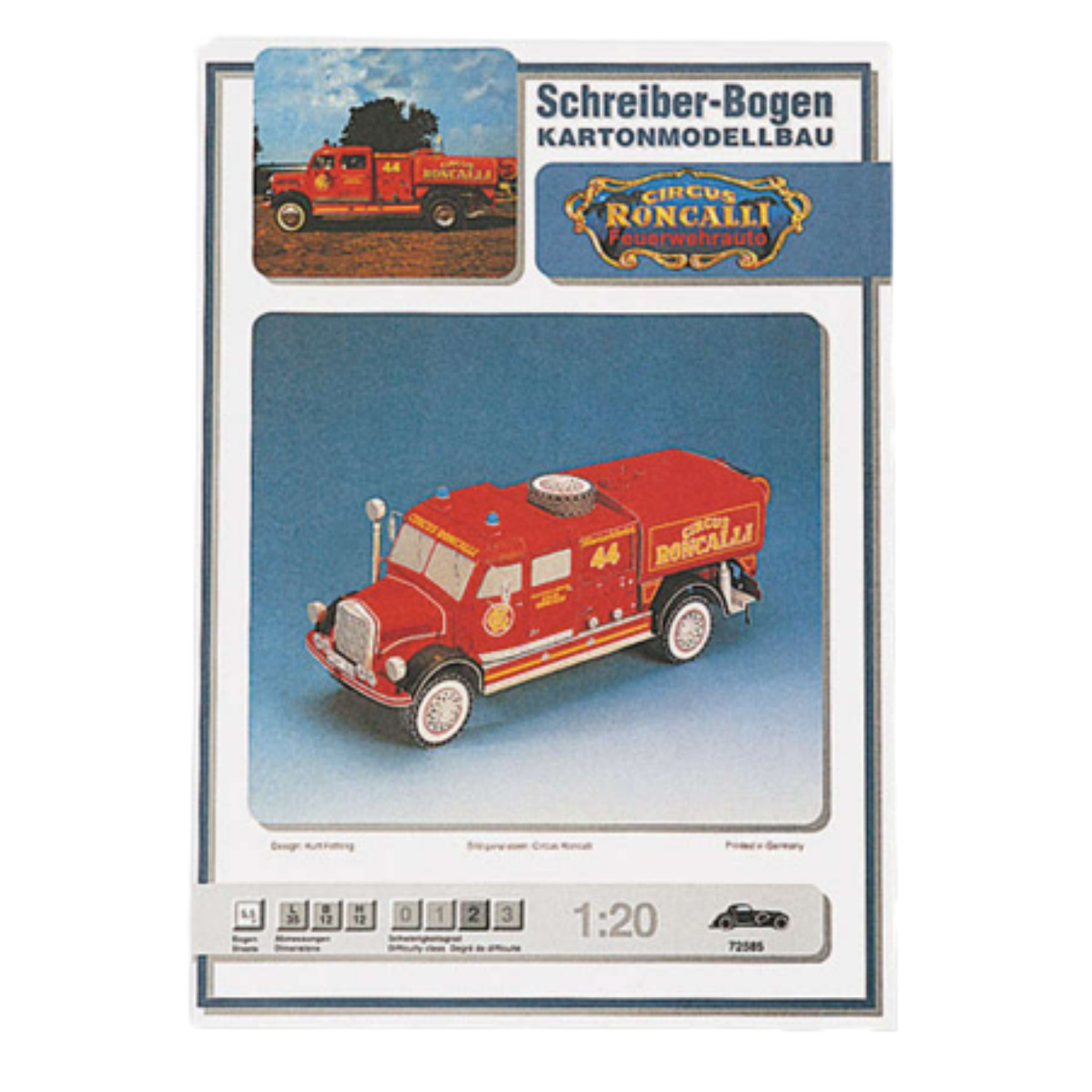 Bastelbogen: Feuerwehr Roncalli