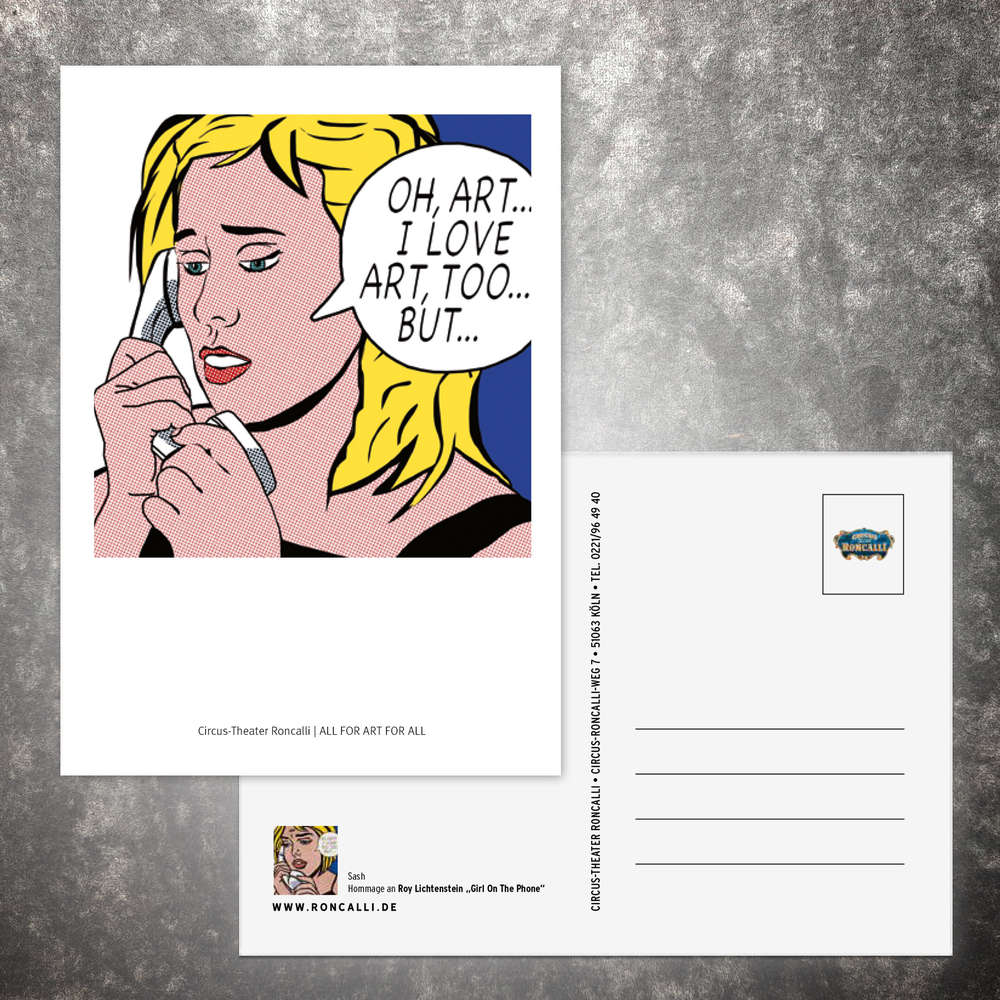 Kunstpostkarte 3/10 "All for Art for All"