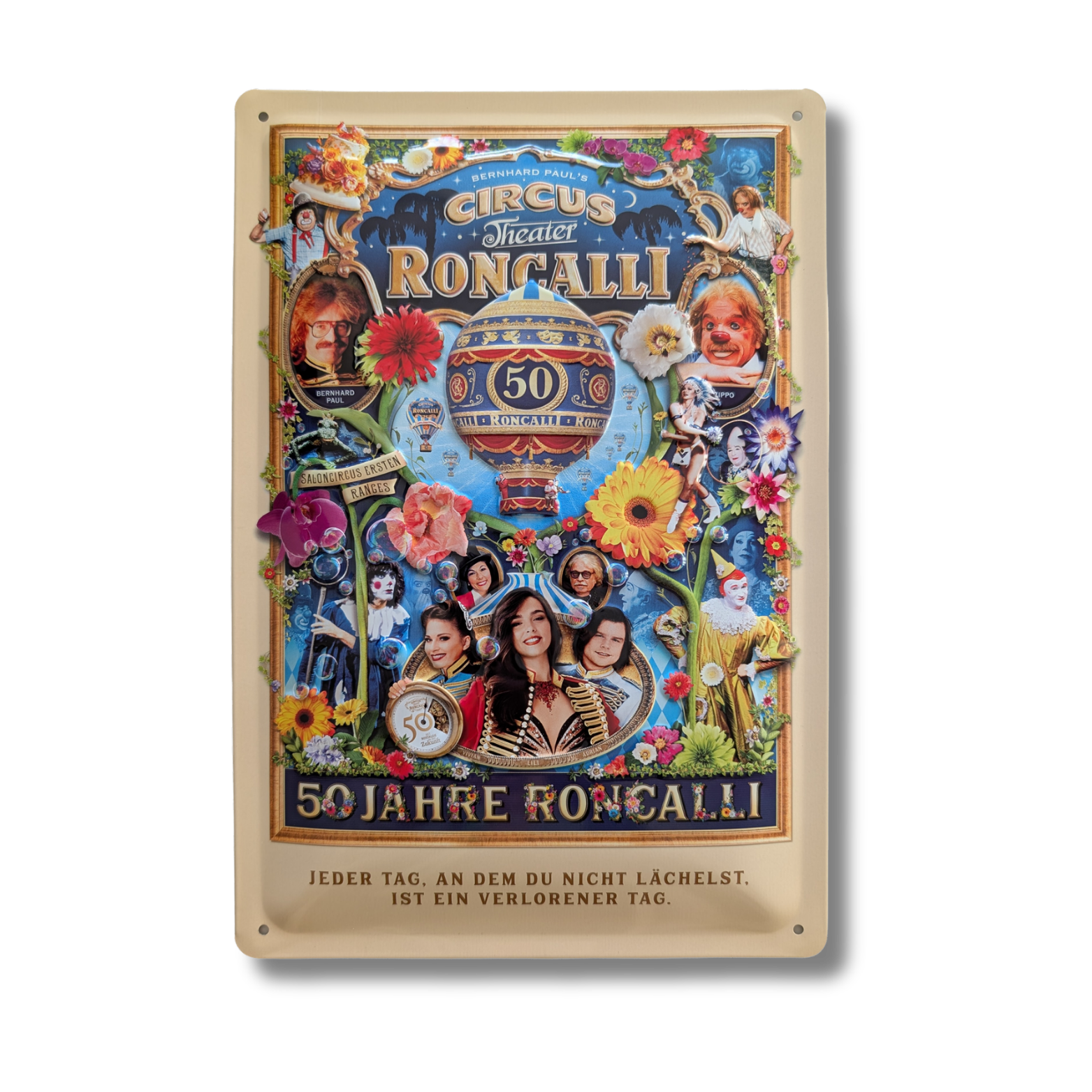 Blechschild "50 Jahre Roncalli"
